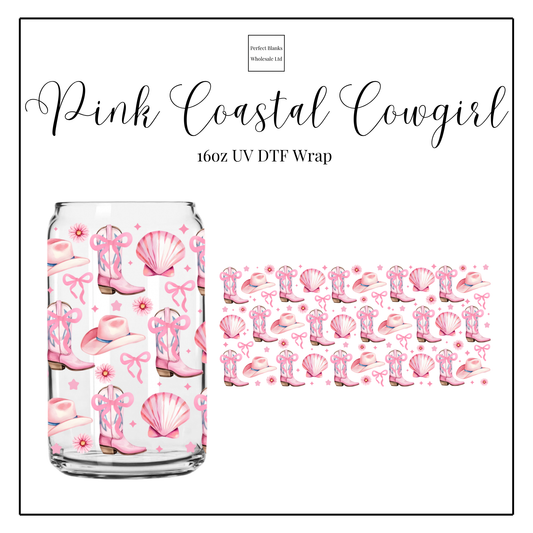 Pink Costal Cowboy 16oz UVDTF