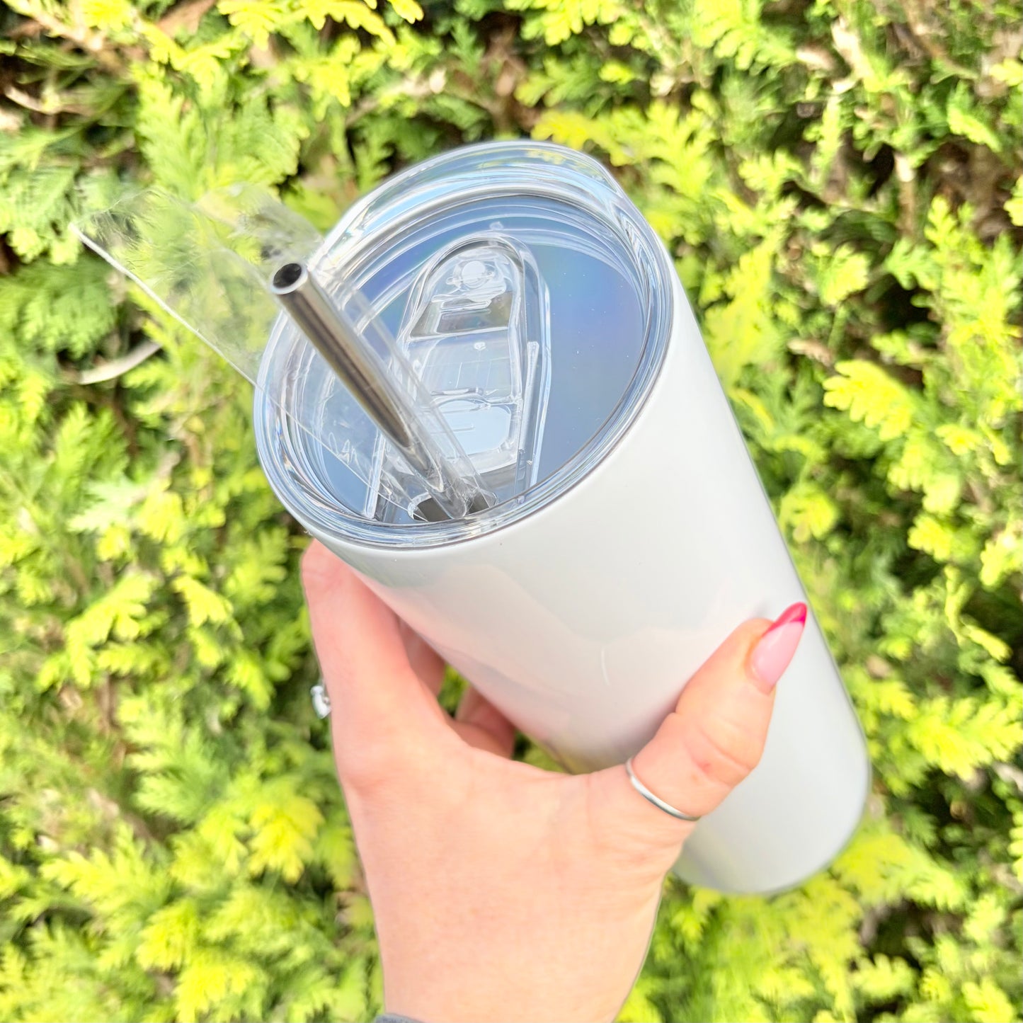 30oz Sublimation Straight Skinny Tumbler - White