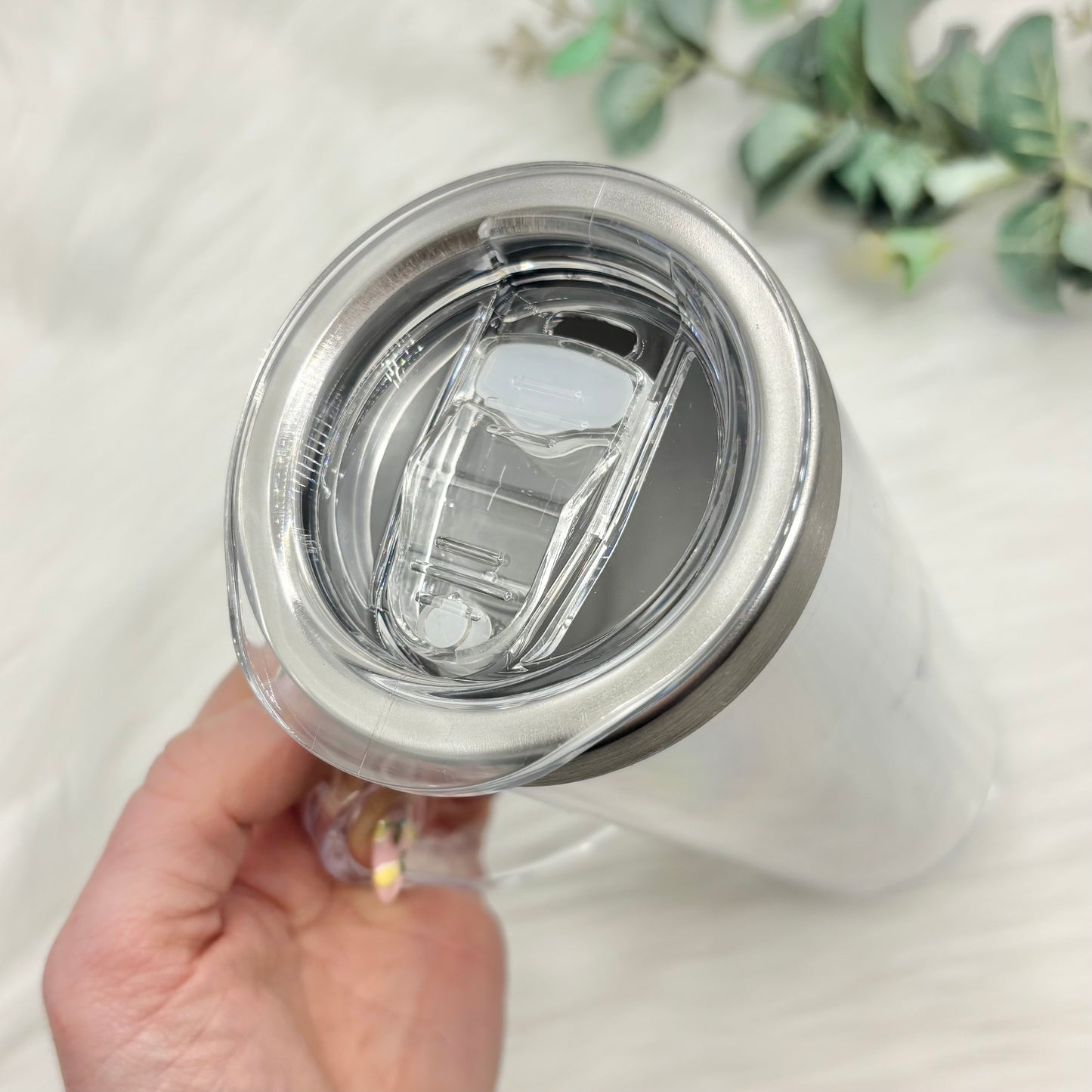 20oz Sublimation Stainless Steel Snowglobe Tumbler With Handle