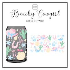 Beachy Cowgirl 16oz UVDTF