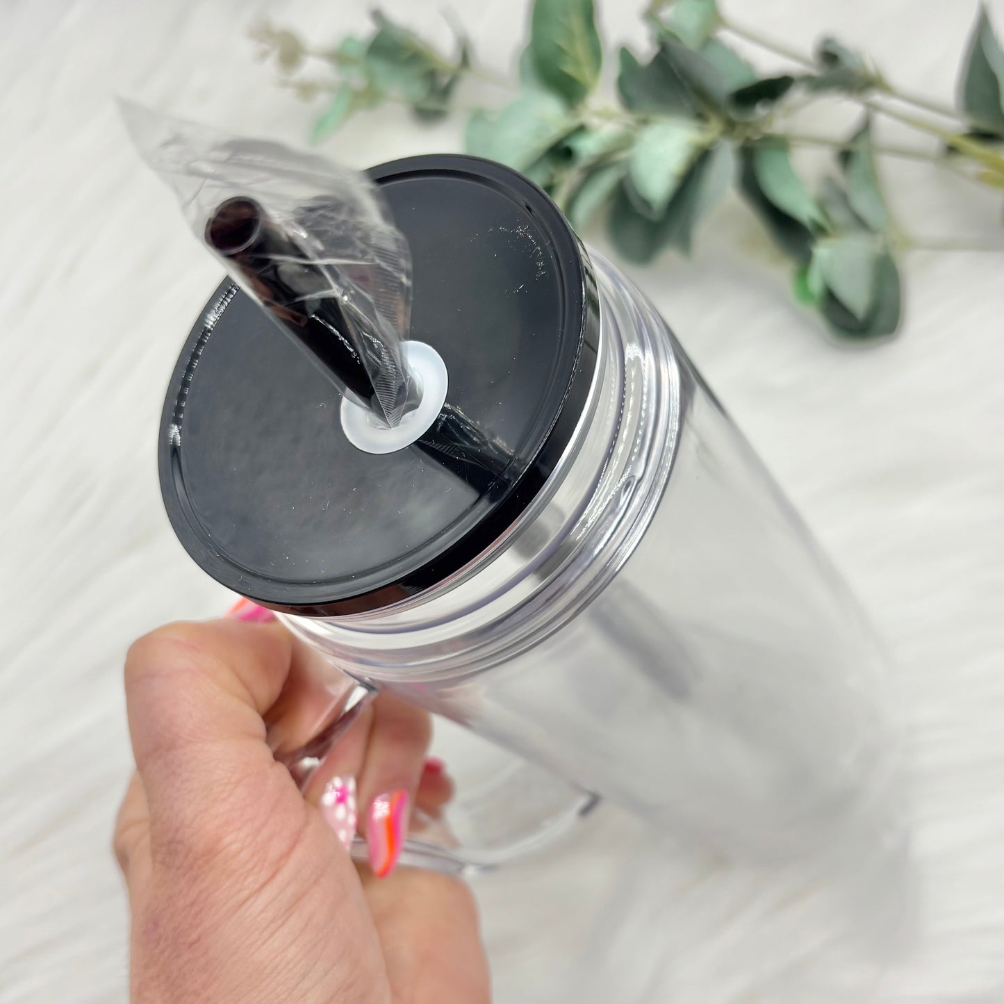 Acrylic Handled 16oz Snowglobe