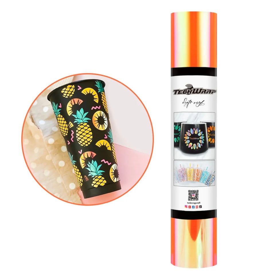 Teckwrap Coral Orange Opal Adhesive Vinyl - 5ft
