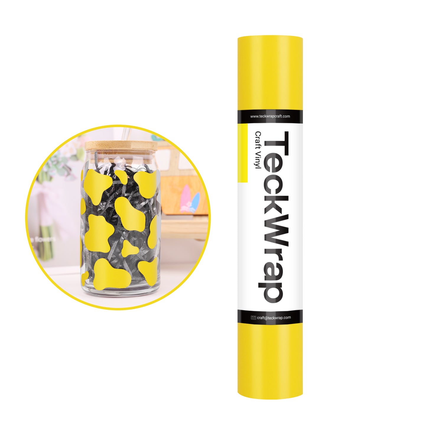 Teckwrap Matte Yellow 001 Economical Series Craft Vinyl