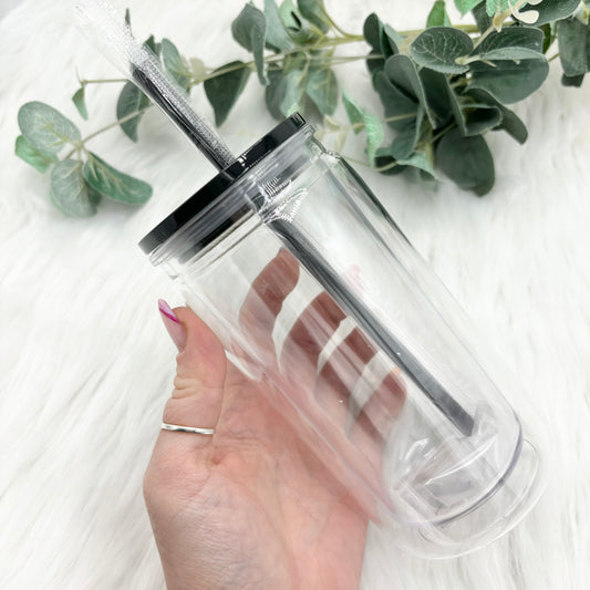 16oz Acrylic Double Walled Tumbler - Black