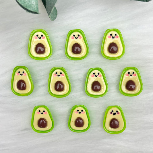 Cute Avocados - Pack of 10 Cabochons