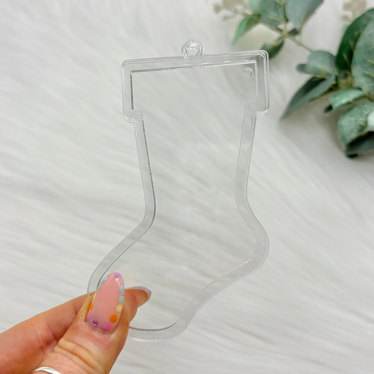 Christmas Stocking Acrylic Snowglobe Christmas Decoration