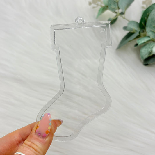 Christmas Stocking Acrylic Snowglobe Christmas Decoration