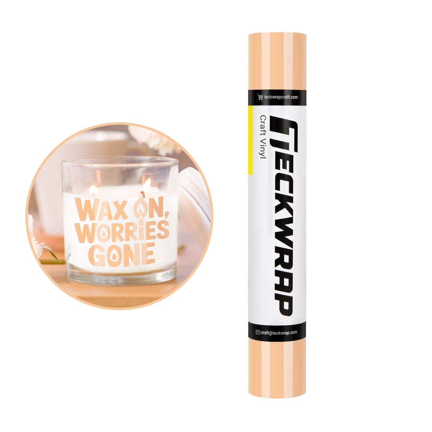 Teckwrap 001G Apricot Craft Vinyl (Glossy)