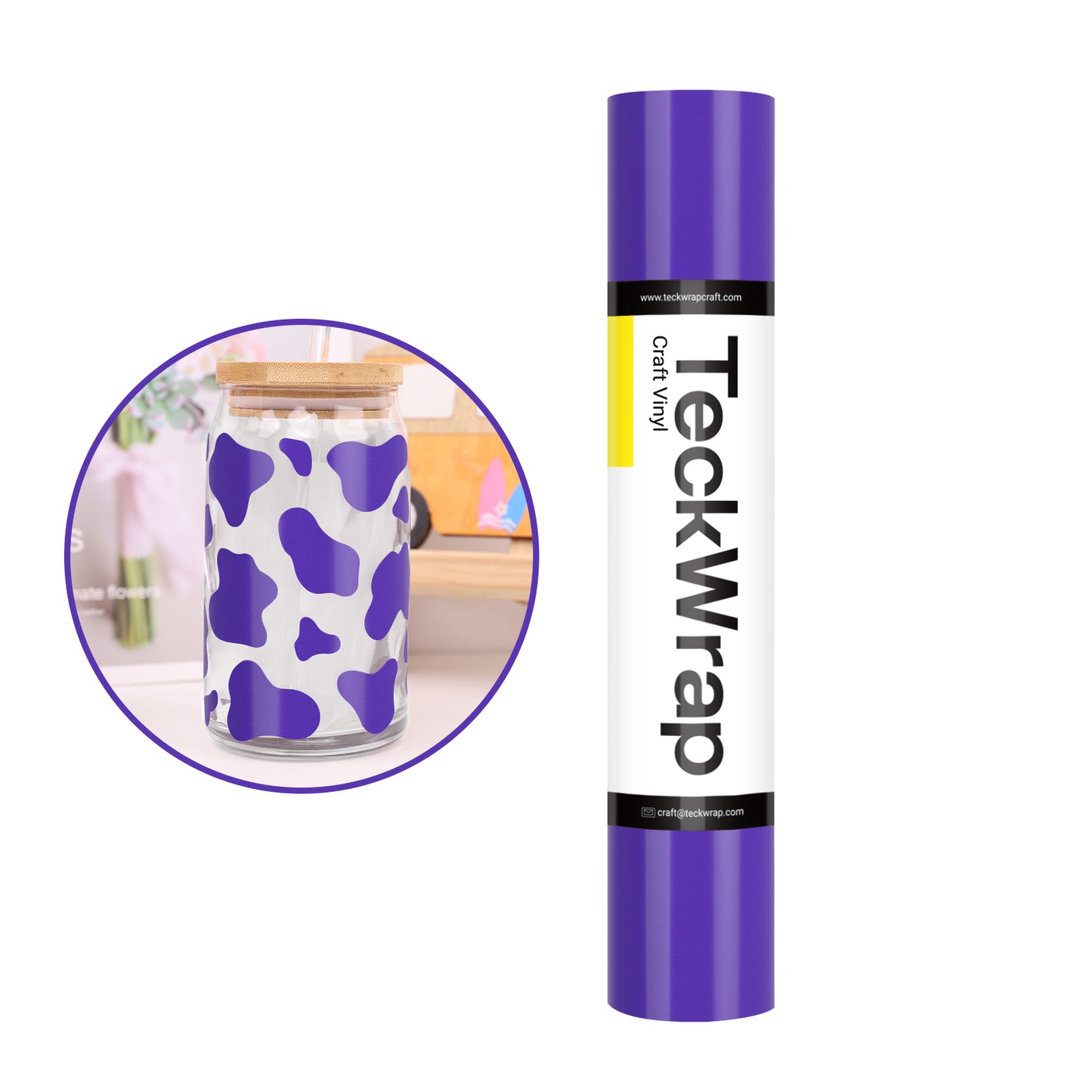 Teckwrap Glossy Purple 001 Economical Series Craft Vinyl