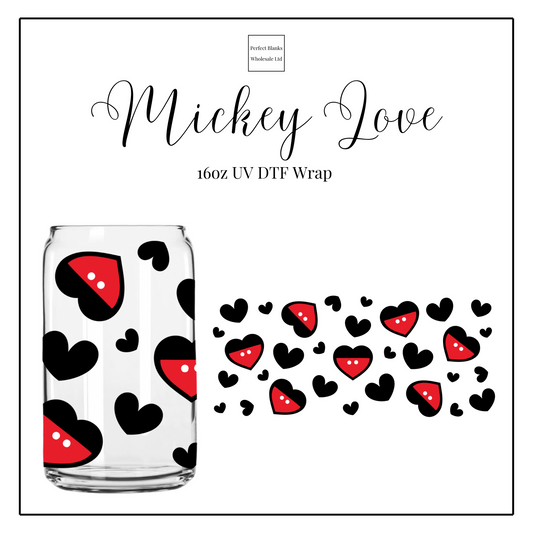 Mickey Love 16oz UVDTF