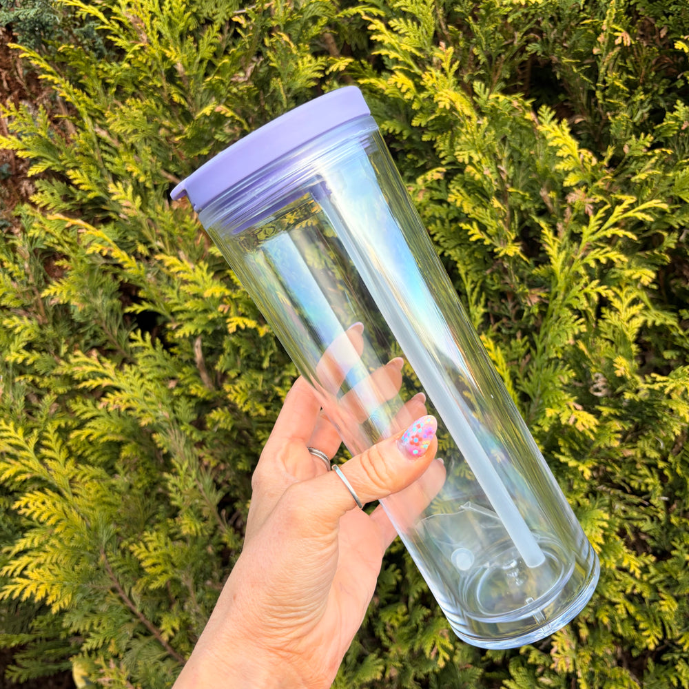 Flip Lid 20oz Double Walled Pre Drilled Tumbler