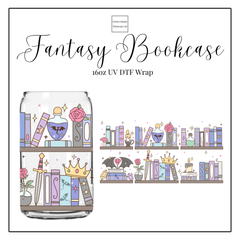 Fantasy Bookcase 16oz UVDTF