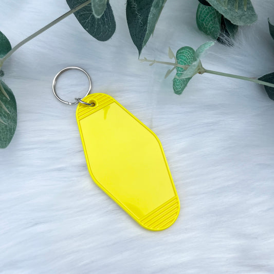 Yellow Motel Keyring - No. 28