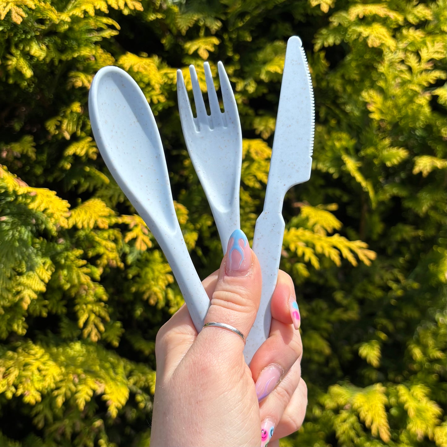 4 Piece Reusable Travel Cutlery Set