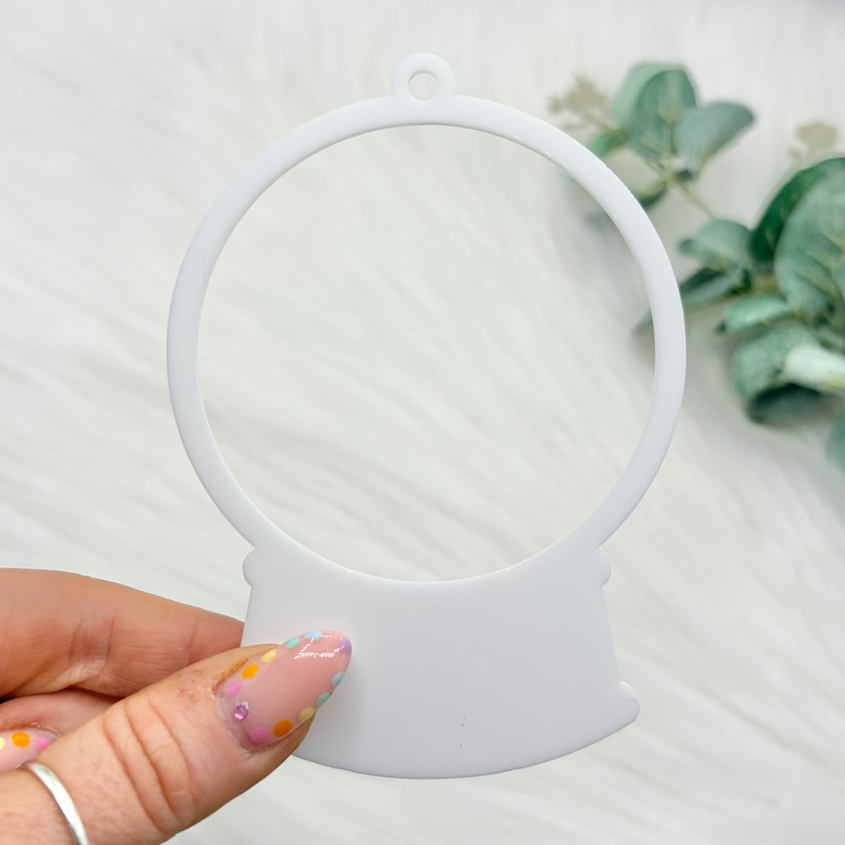 Snowglobe Acrylic Snowglobe Christmas Decoration - White