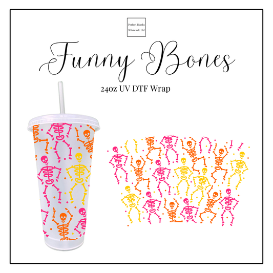 Funny Bones 24oz UV DTF