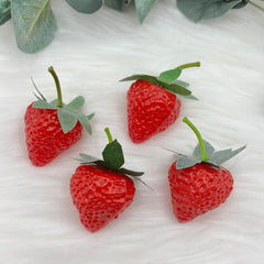Imitation Strawberries - 4 Pack of Cabochons