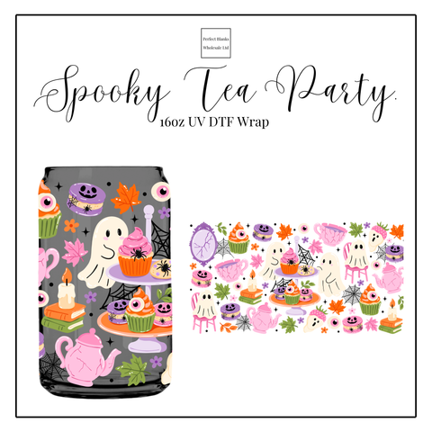 Spooky Tea Party 16oz UVDTF