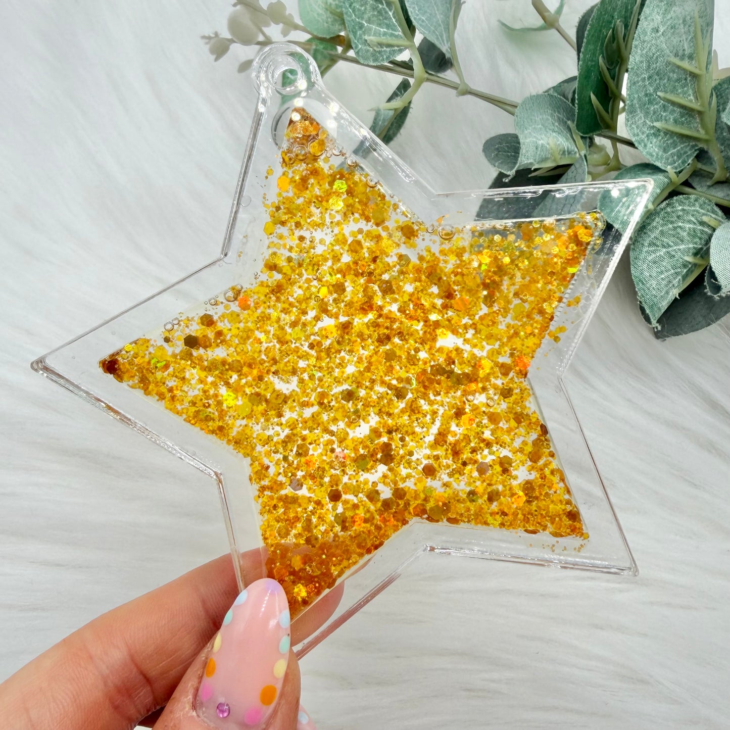Star Acrylic Snowglobe Christmas Decoration