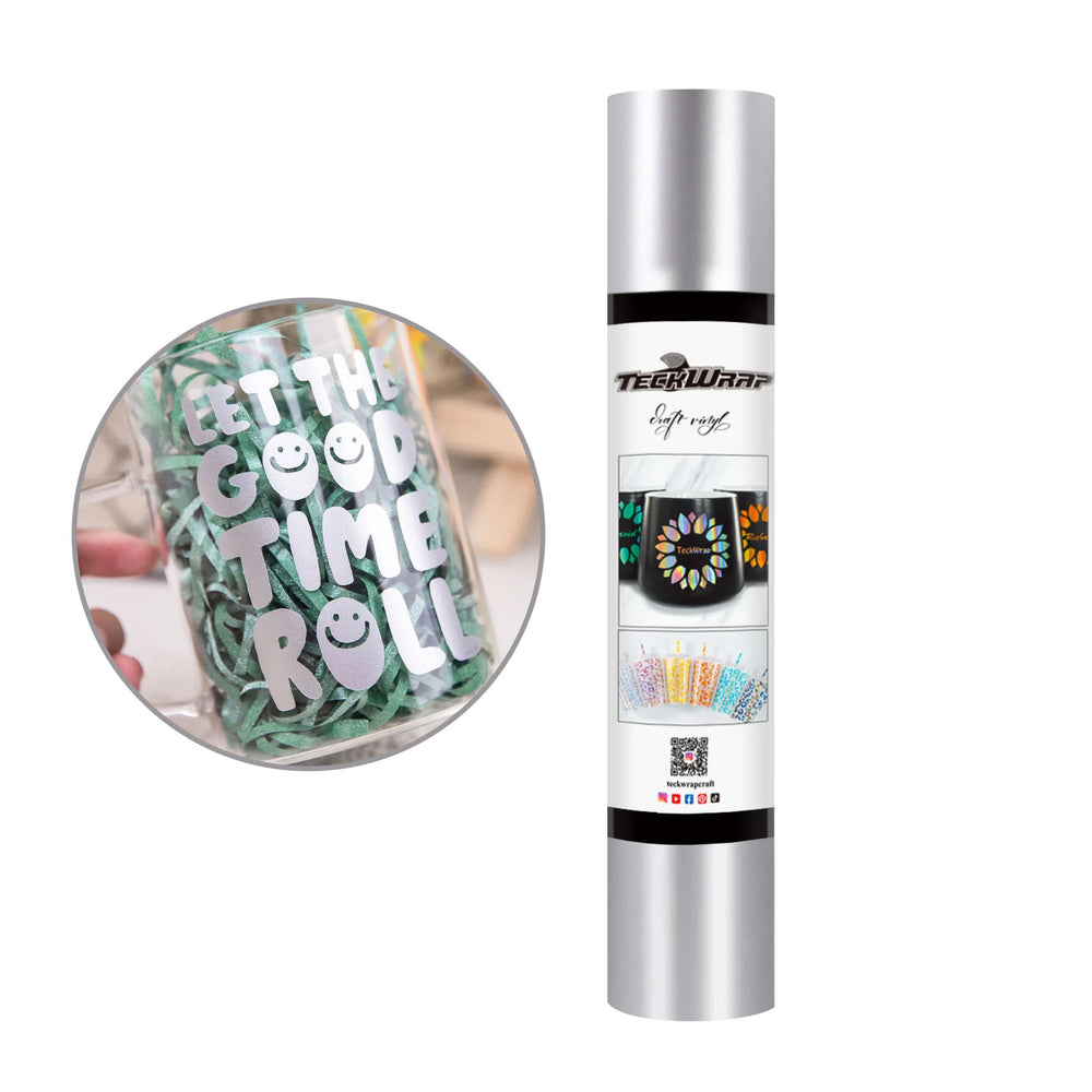 TeckWrap Metallic Sage Silver Satin Adhesive Vinyl