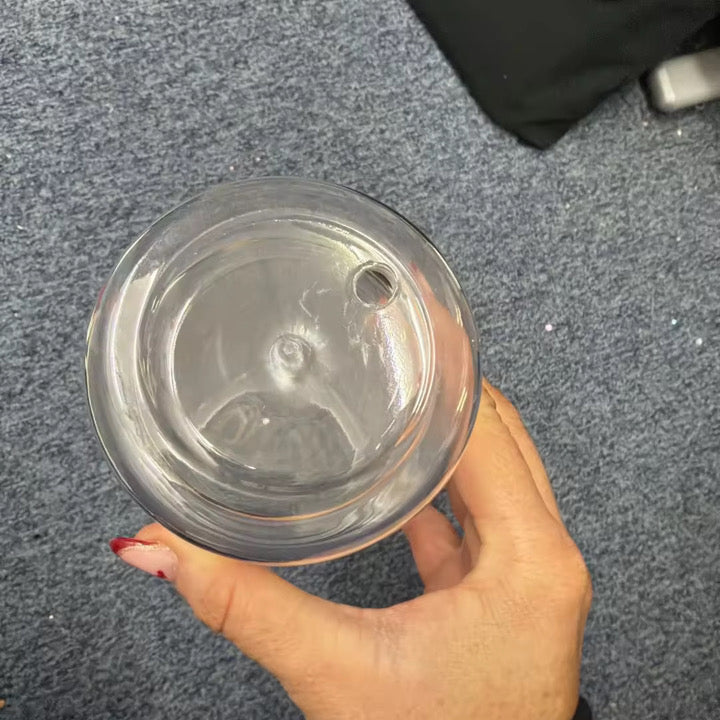 Imperfect 16oz Double Walled Acrylic Libby Snowglobe - please read description.