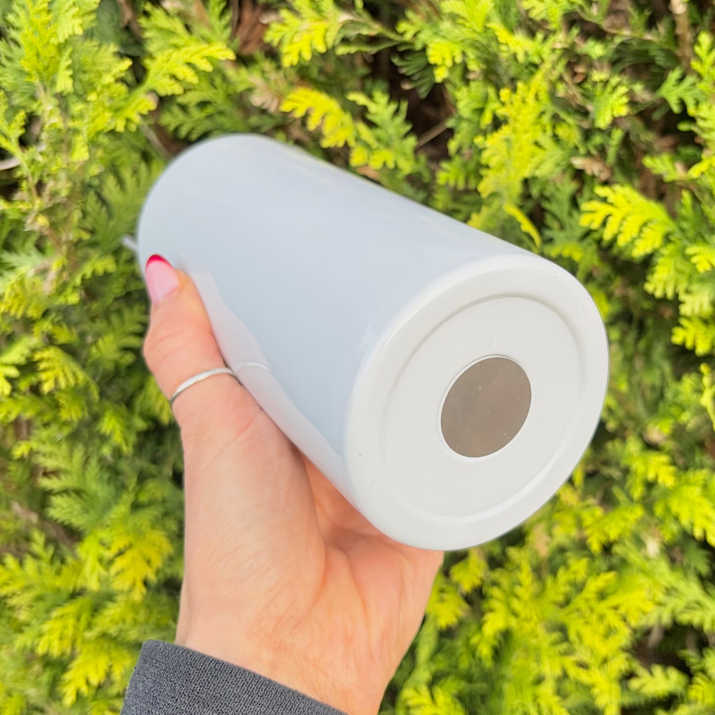 12oz Sublimation Straight Skinny Tumbler - White