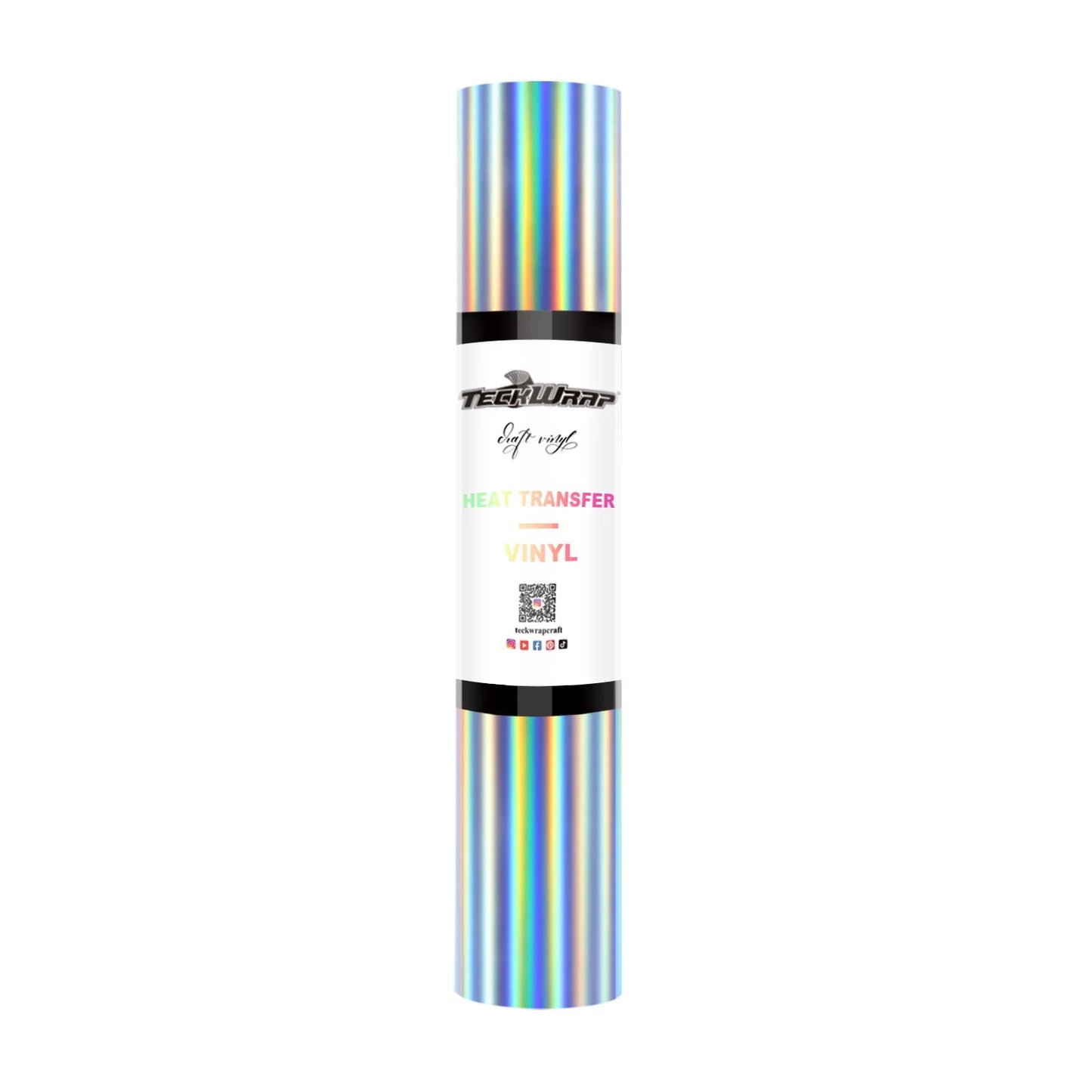 Teckwrap Rainbow Silver Soft Holographic HTV - 5ft