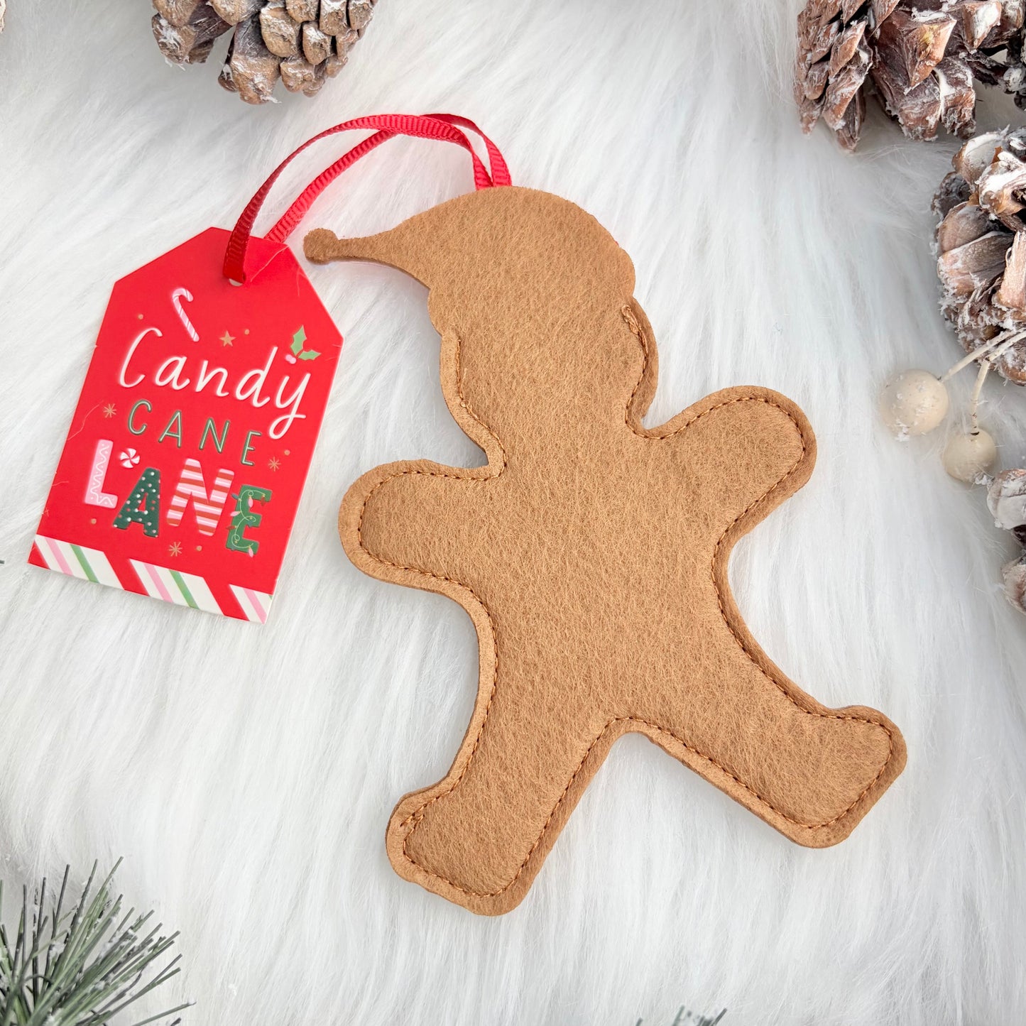 Felt Gingerbread Man Christmas Tree Decoration