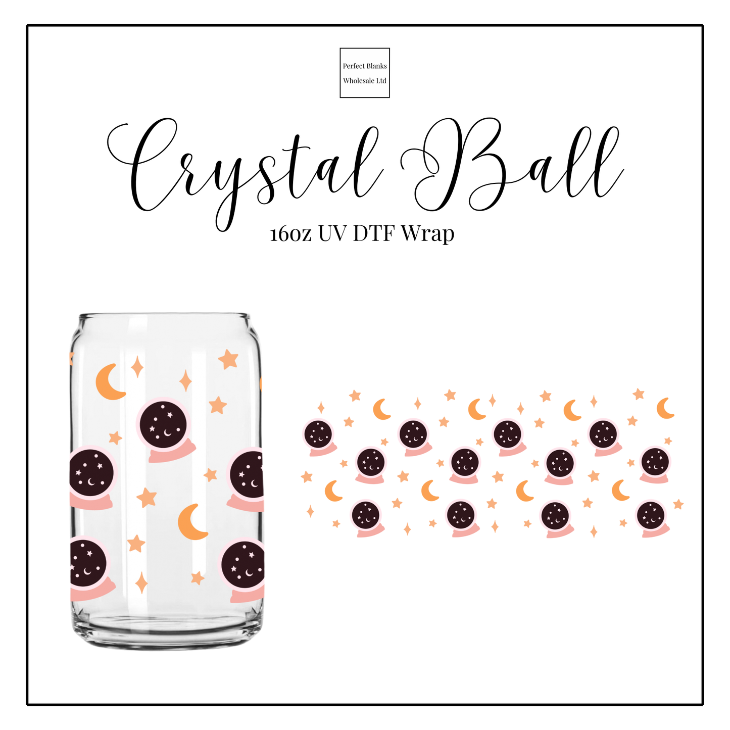 Crystal Ball 16oz UV DTF