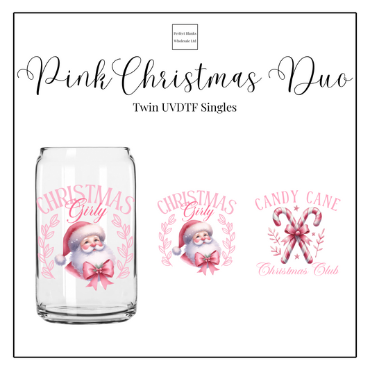 Pink Christmas Duo  - Double UVDTF Singles Set