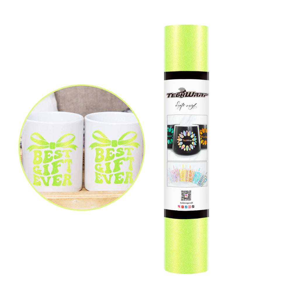 TeckWrap Gold Lime Shimmer Adhesive Vinyl - 5ft