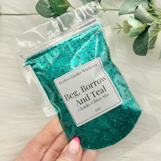 Beg, Borrow and Teal - Chunky Glitter Mix