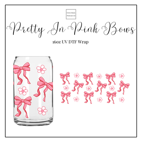 Pretty In Pink Bows 16oz UVDTF