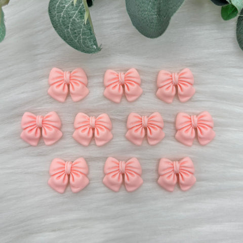 The Perfect Mini Bow - Baby Pink - Pack of 10 Cabochons