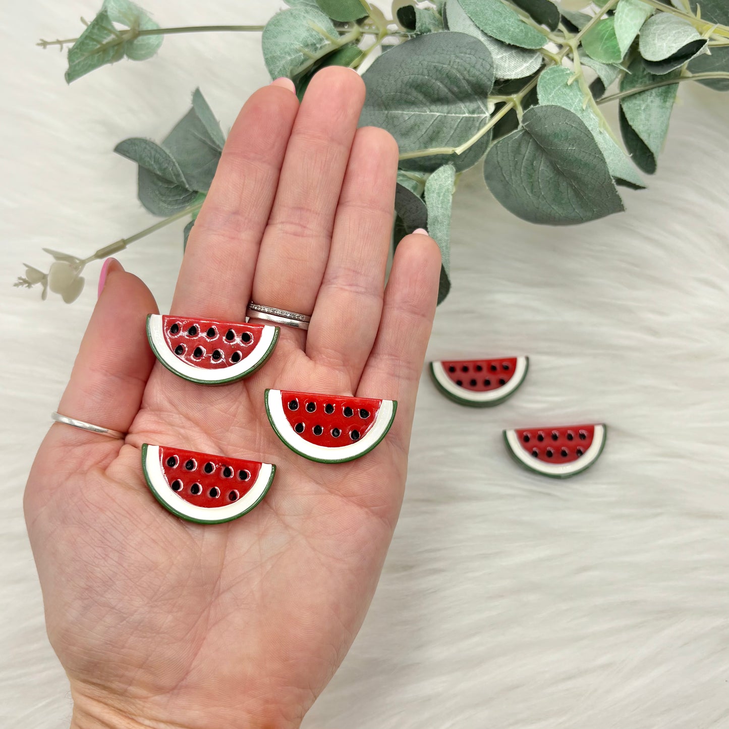 Mini Watermelon Slices - 5 Pack of Cabochons