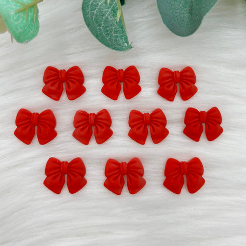 The Perfect Mini Bow - Red - Pack of 10 Cabochons