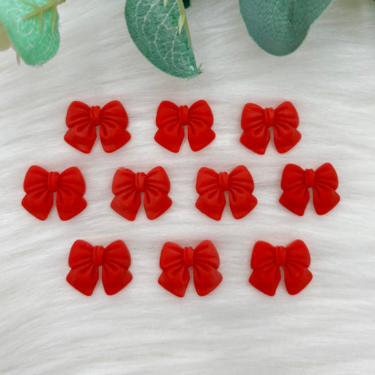 The Perfect Mini Bow - Red - Pack of 10 Cabochons