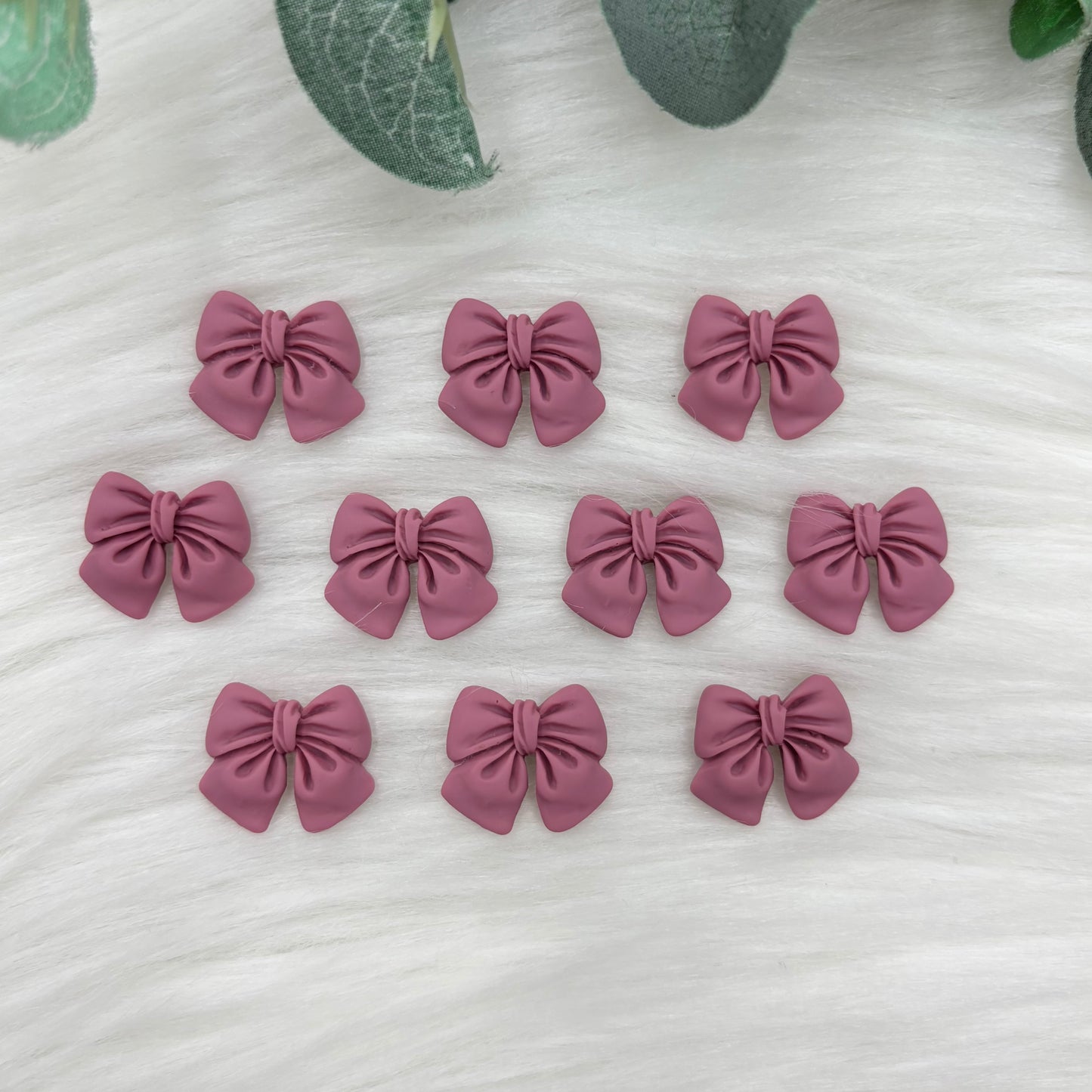 The Perfect Mini Bow - Dusky Pink - Pack of 10 Cabochons