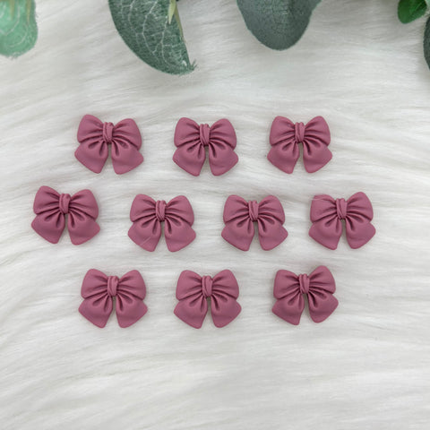 The Perfect Mini Bow - Dusky Pink - Pack of 10 Cabochons