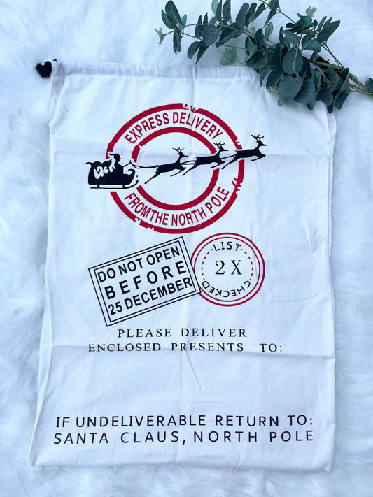 Express Delivery Style Christmas Sack