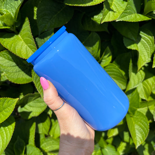 16oz Plastic Libby Can - Solid Blue