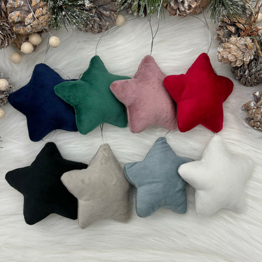 Velvet Star Christmas Tree Decorations