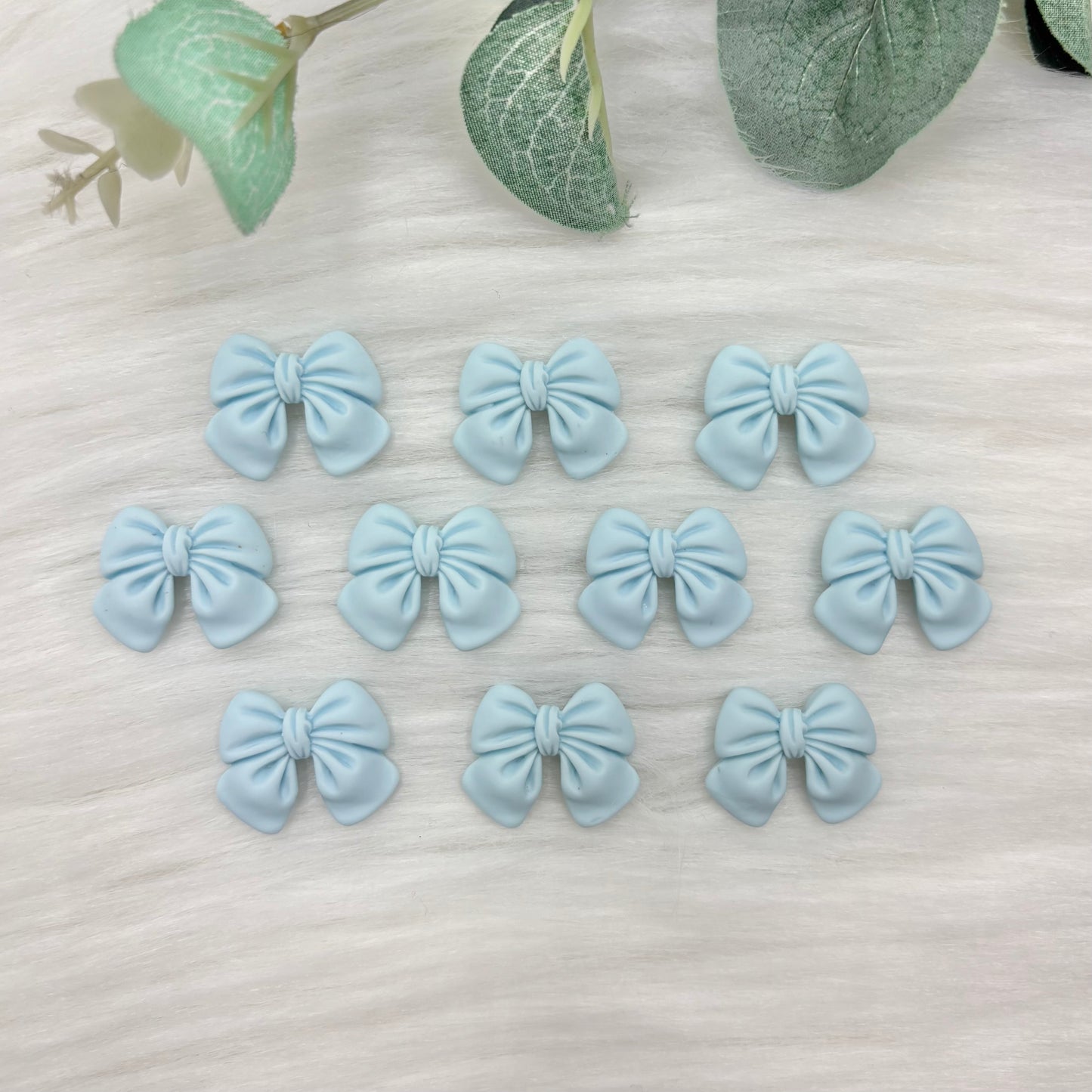 The Perfect Mini Bow - Blue - Pack of 10 Cabochons