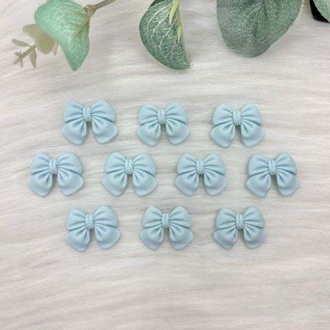 The Perfect Mini Bow - Blue - Pack of 10 Cabochons