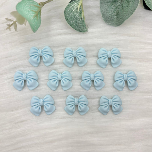 The Perfect Mini Bow - Blue - Pack of 10 Cabochons