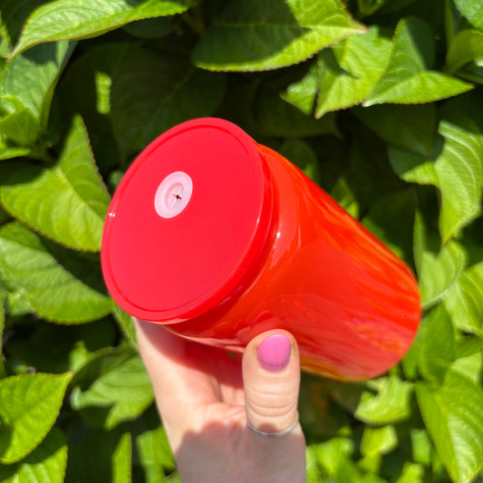 16oz Plastic Libby Can - Red