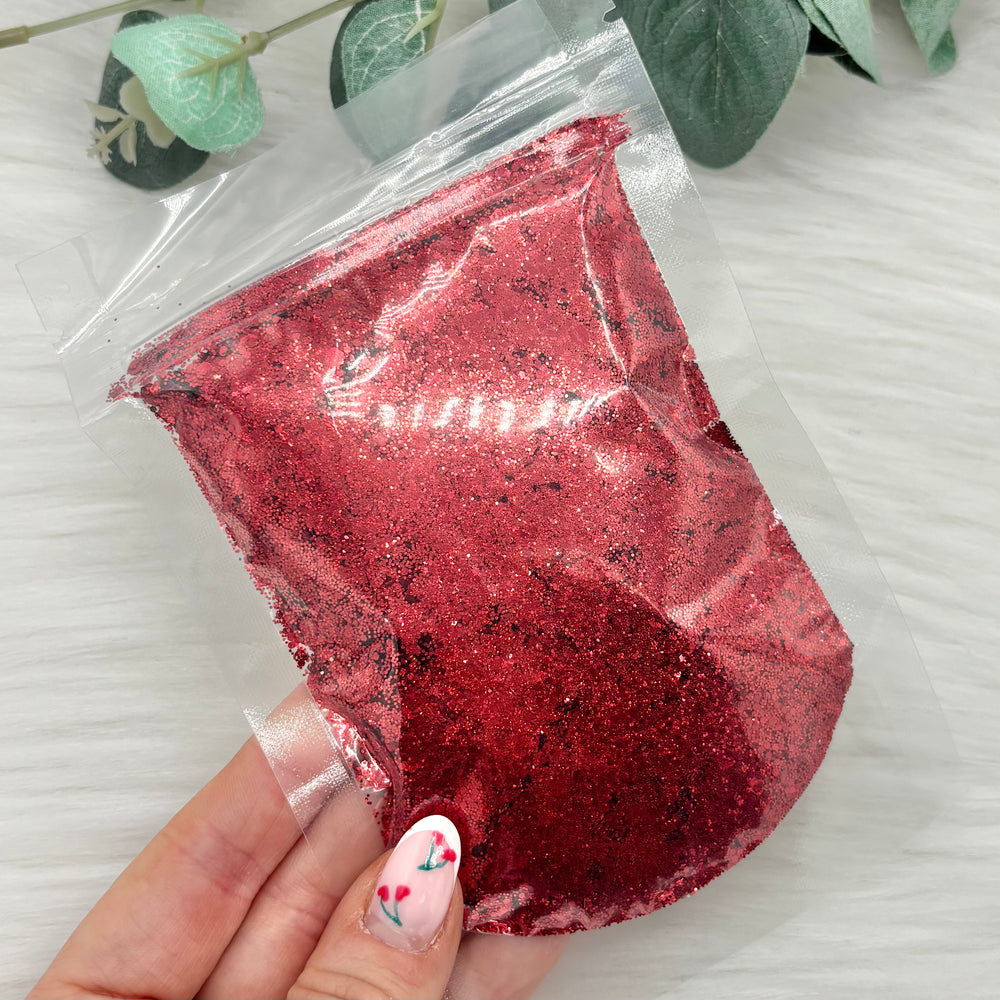 Left On Red - Chunky Glitter