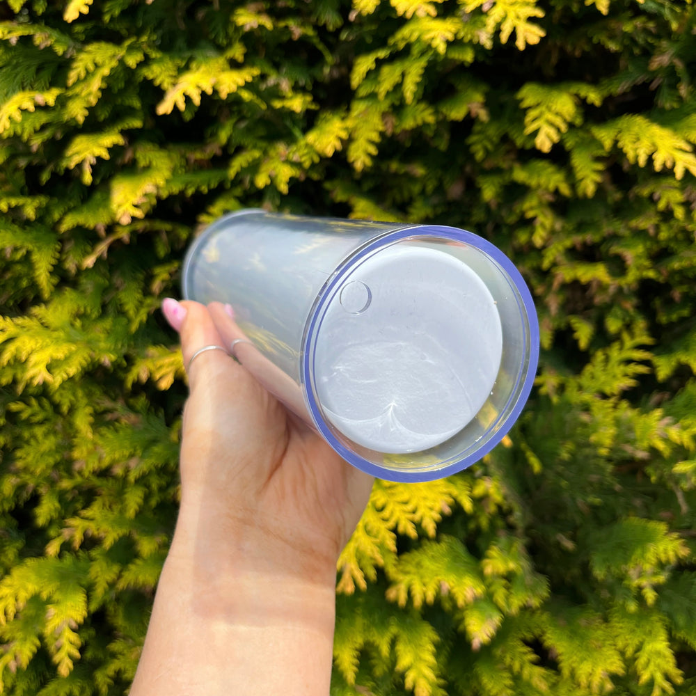 20oz Sublimation Stainless Steel Story Board Snowglobe Tumbler - White