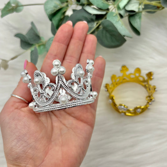 3D Pearl Crown Topper - 1 Pack Cabochon
