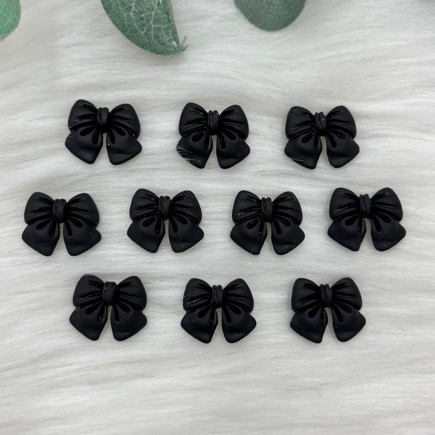 The Perfect Mini Bow - Black - Pack of 10 Cabochons